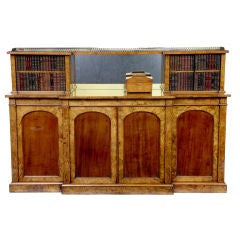 Antique 19th Century Walnut Breakfront Cabinet