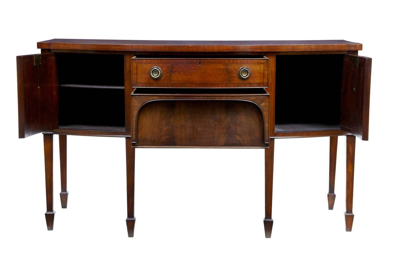 19th Century Bowfront Mahogany Sideboard