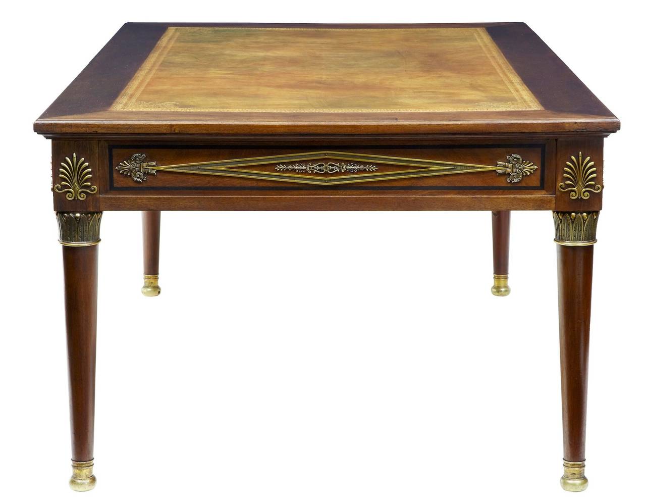 Empire Revival 19th Century French Mahogany Ormolu Empire Influenced Desk