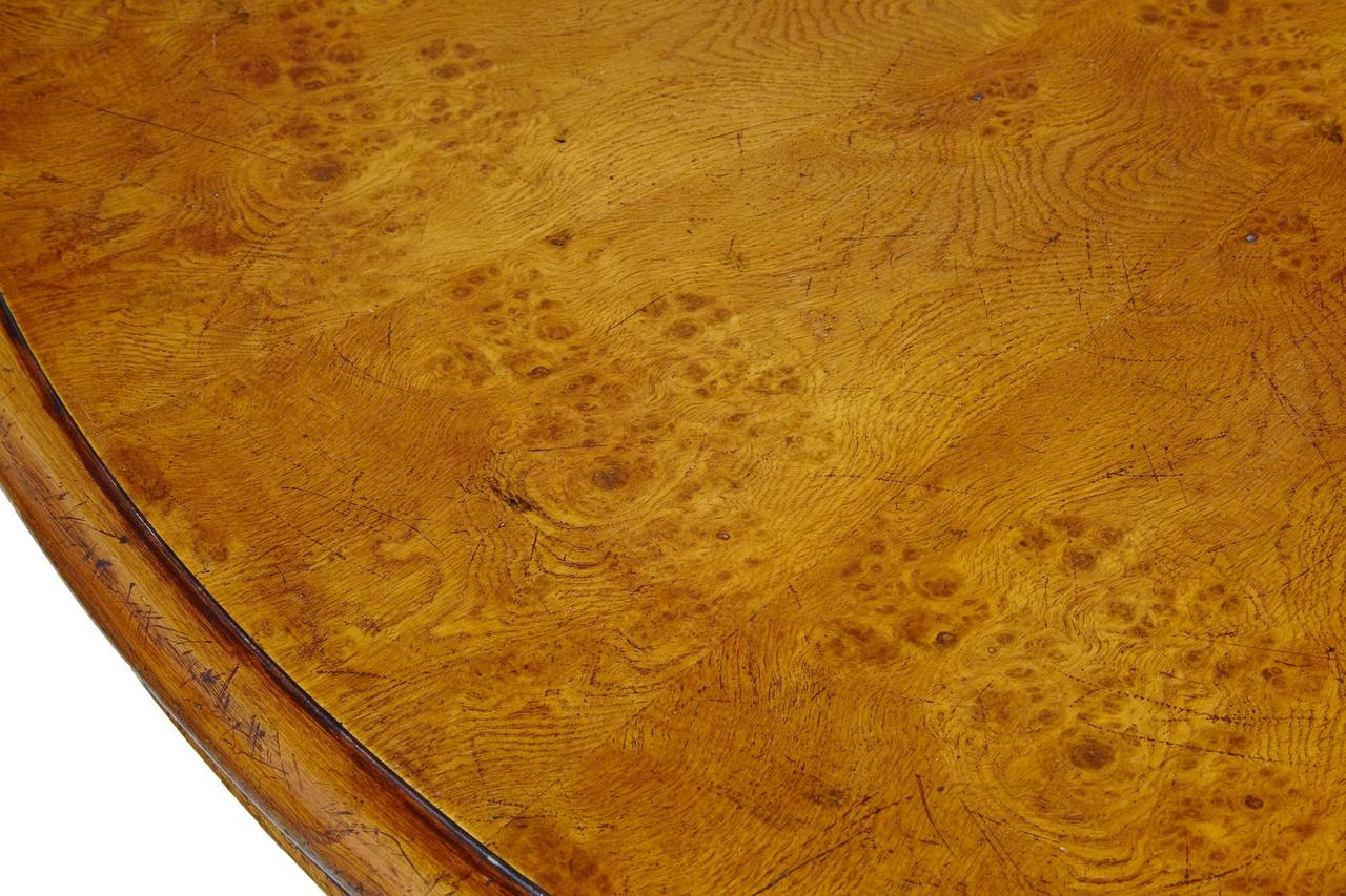British 20th Centuty Large Pollard Oak Round Dining Table
