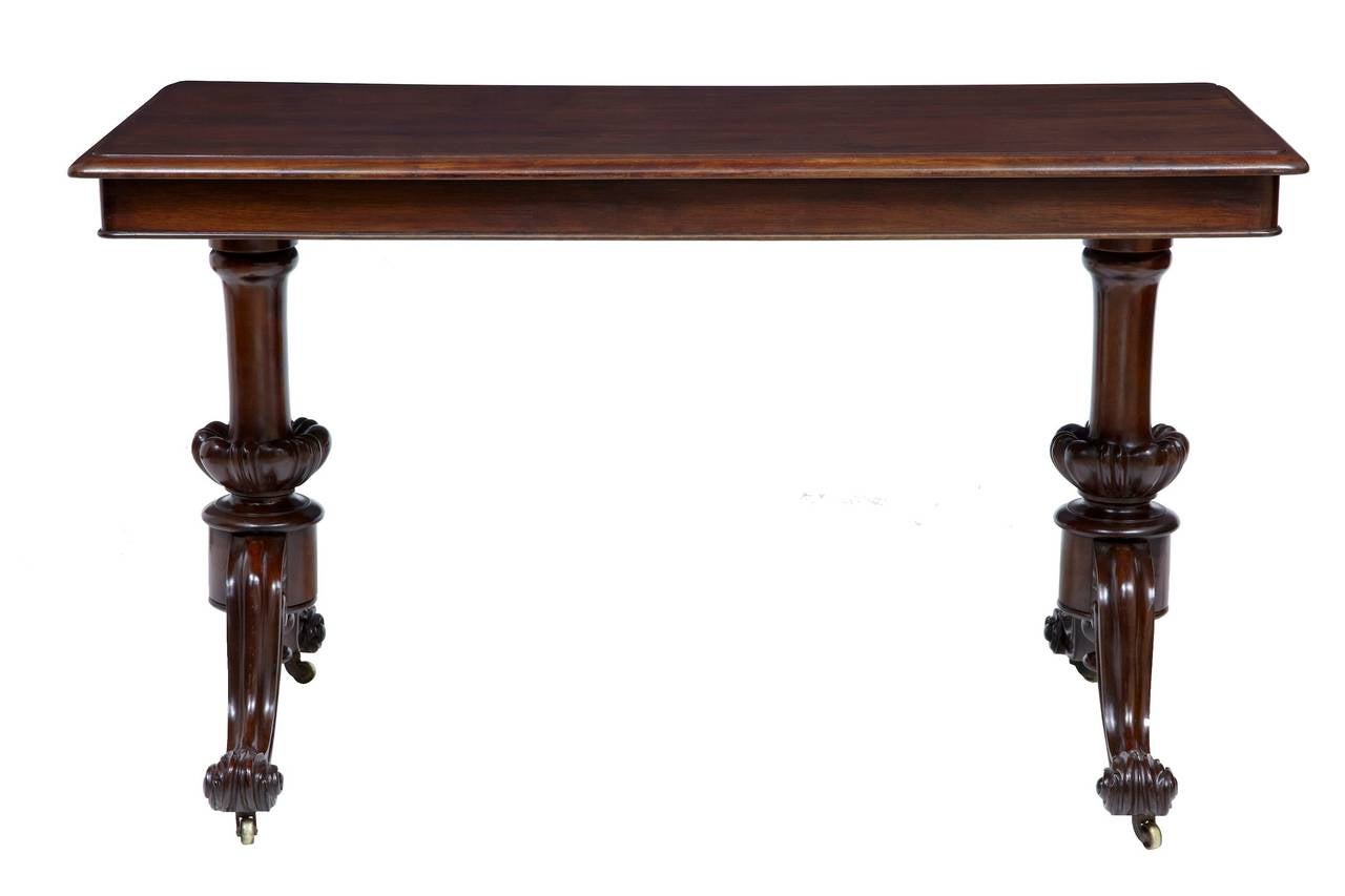 Woodwork 19th Century Carved Rosewood Writing Table
