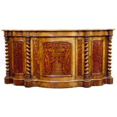19th Century Serpentine Walnut Credenza Circa 1860