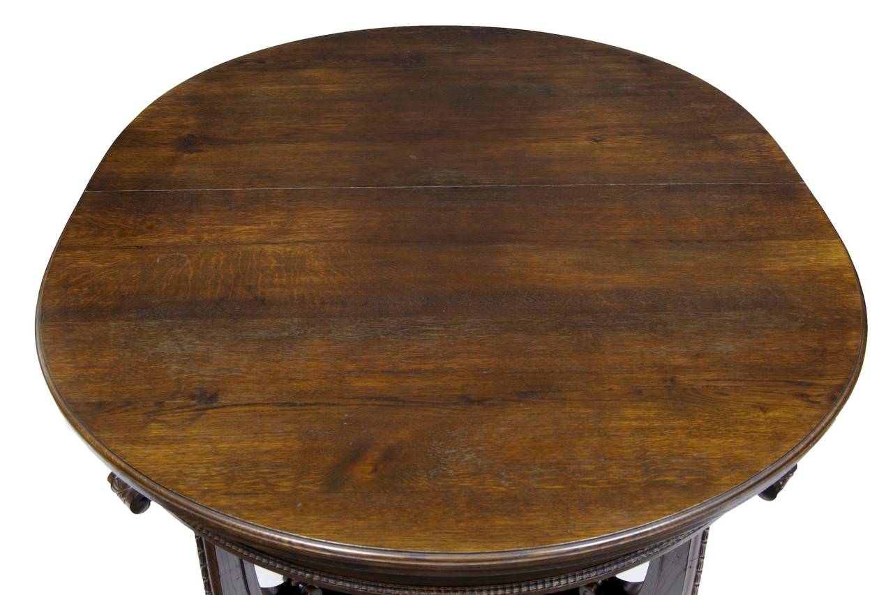 Victorian 19th Century Swedish Oak Extending Dining Table
