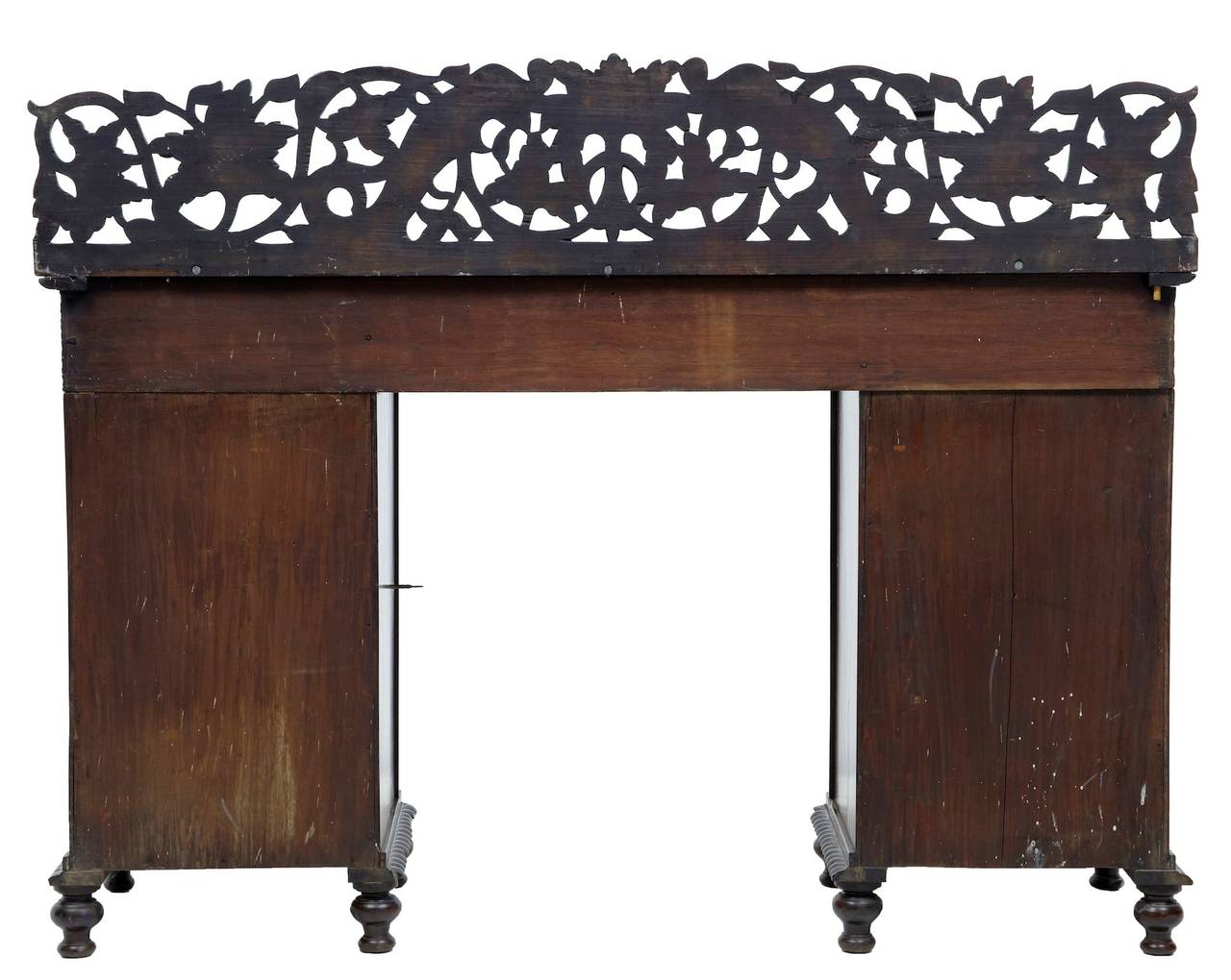19th Century Carved Padouk Colonial Anglo Indian Sideboard Buffet 1