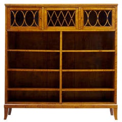 Antique Late 19th Century Swedish Birch Open Bookcase