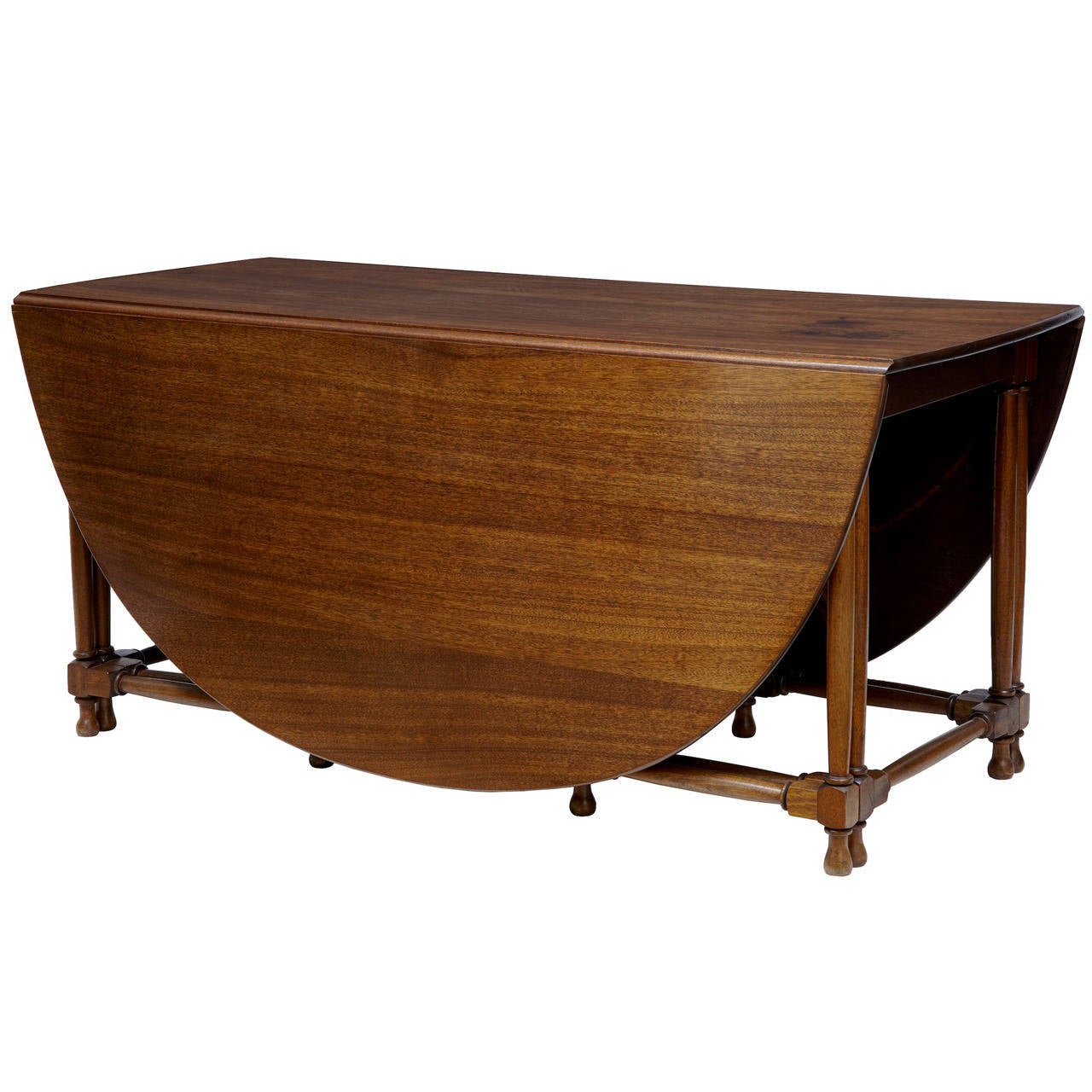 Large 1920s Mahogany Gateleg Dining Table For At 1stdibs Large 1920s Mahogany Gateleg Dining Table For