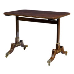 Regency Brass Inlaid Rosewood Occasional Side Table