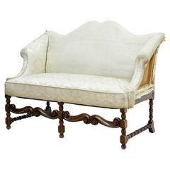 19th Century Carved Walnut Sofa In The 17th Century Style