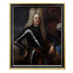 Late 17th Century Man In Armour Oil On Canvas