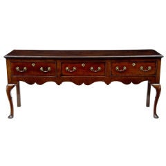 18th Century Oak Cabriole Leg Dresser Circa 1760