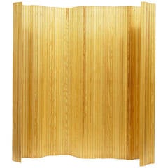 Vintage Alvar Aalto 20th Century Tambour Pine Screen By Artek