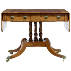 Antique 19th Century William IV Inlaid Mahogany Sofa Table