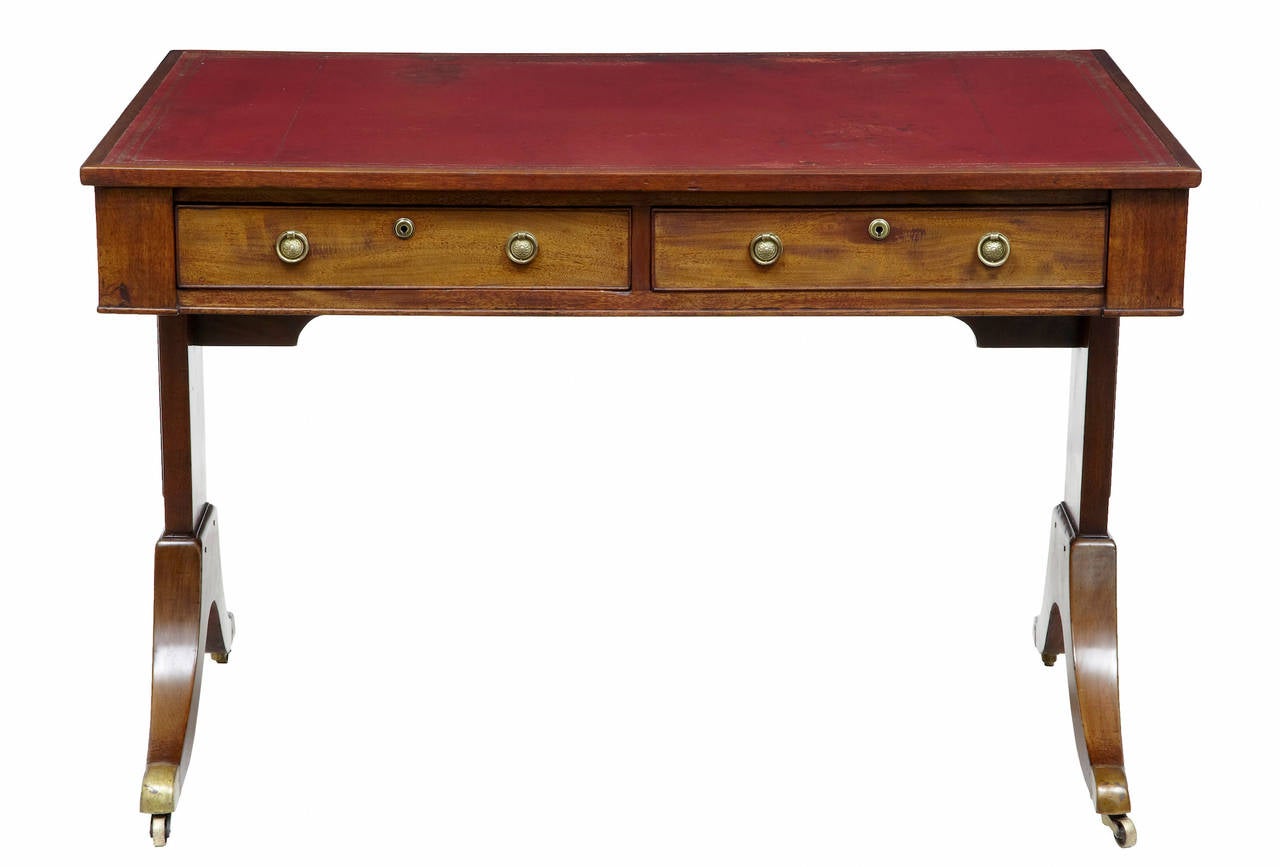 Woodwork 19th Century and Later Mahogany Writing Desk Table