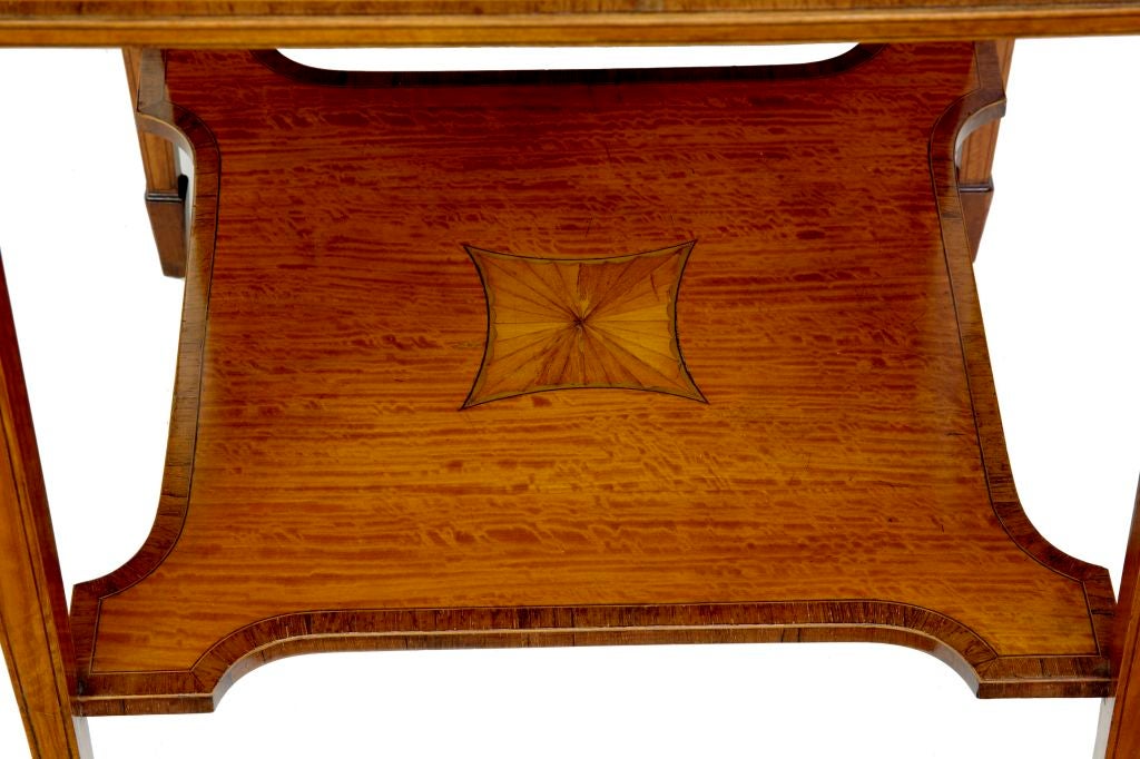 19th Century Antique Satinwood Envelope Card Table 2