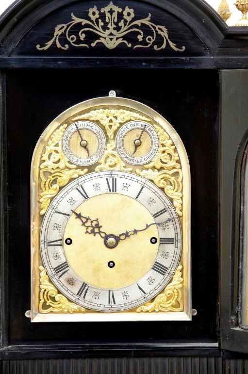 19TH CENTURY ANTIQUE TRIPLE FUSEE BRACKET CLOCK