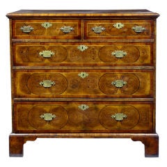 Oyster Veneered Chest Of Drawers Circa 1920