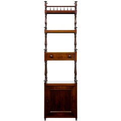 19th Century Antique Mahogany Whatnot With Cupboard