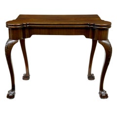 19th Century Chippendale Influenced Mahogany Card Table