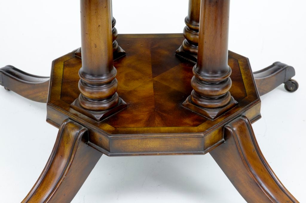 Large Walnut Jupe Table With 5 Leaves Seats 10 1