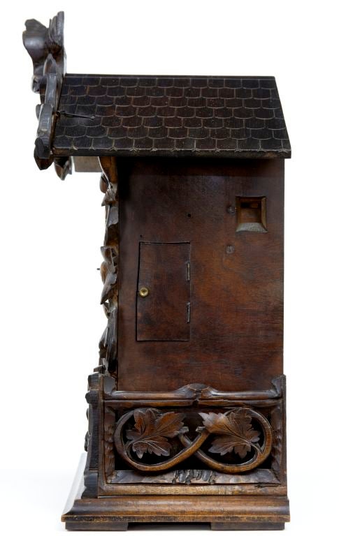 19th Century Antique German Black Forest Cuckoo Clock In Good Condition In Debenham, Suffolk