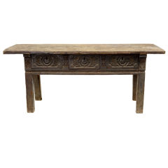 17th Century Spanish Antique Oak Centre Table 17th Century Spanish Antique Oak Centre Table