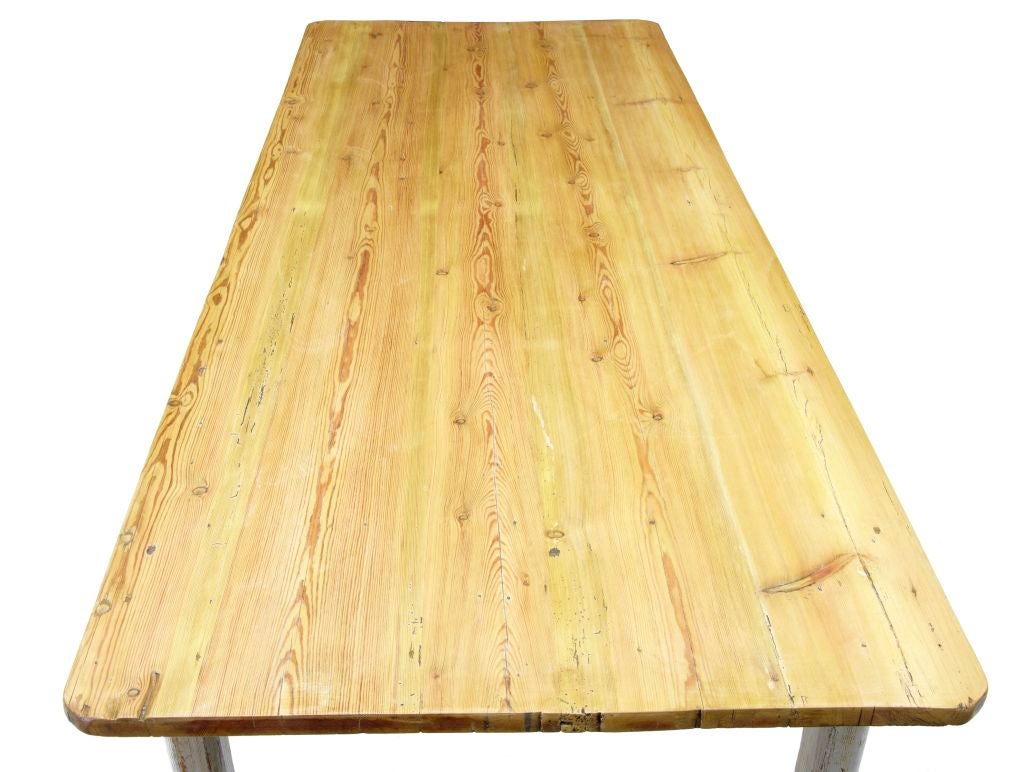 19th Century Antique Pine School Refectory Dining Table 1
