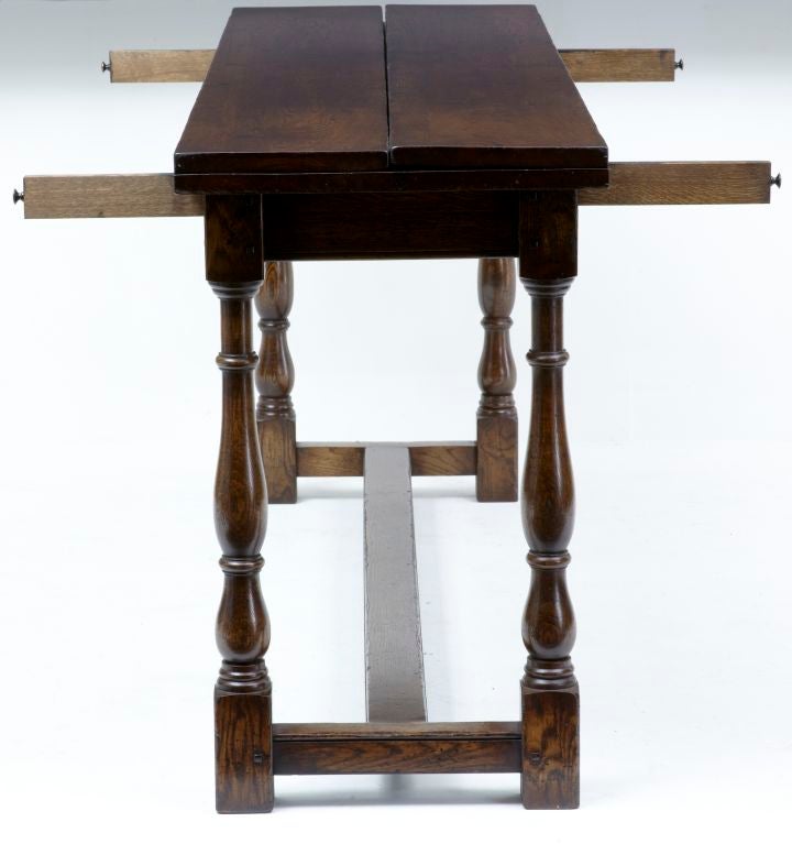 Large English Made Oak Flip Top Dining Table at 1stDibs flip top