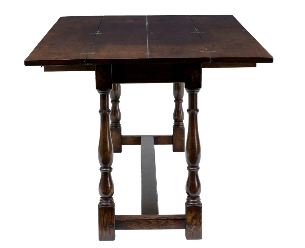 Large English Made Oak Flip Top Dining Table at 1stDibs flip top