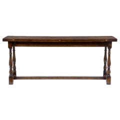 Large English Made Oak Flip Top Dining Table