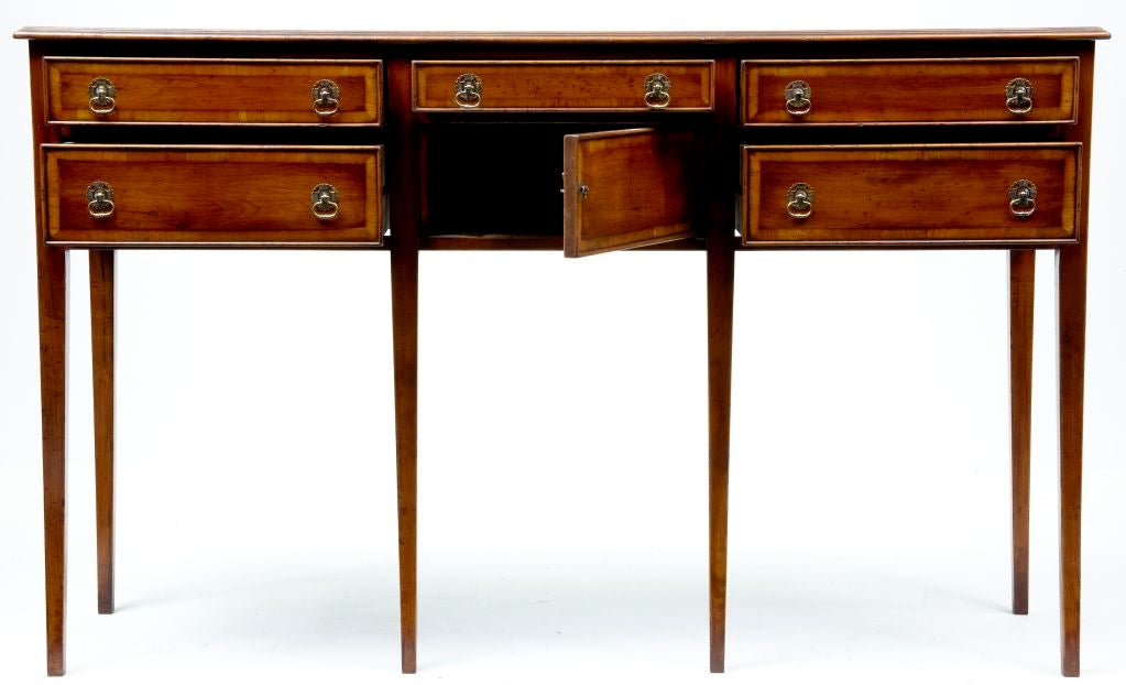 Solid Cherry Crossbanded 5 Drawer Hunt Sideboard