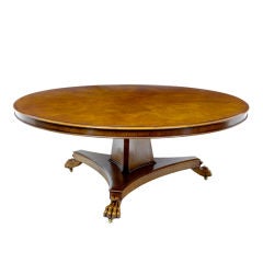 Pollard Oak Round Dining Table Triform Base