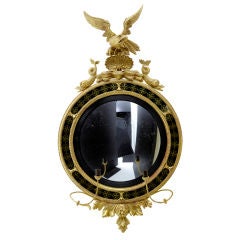 Early 19th Century Antique Regency Convex Mirror Early 19th Century Antique Regency Convex Mirror