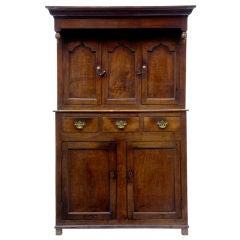 Antique  Welsh Oak Diadarn / Court Cupboard