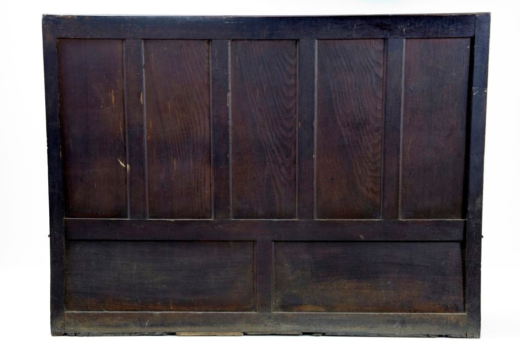 English Antique George Ii Oak Box Settle