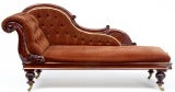 19ème siècle Antique Victorien Chaise Lounge Day Bed