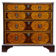 Late 17th Century William And Mary Walnut And Marquetry Chest Of