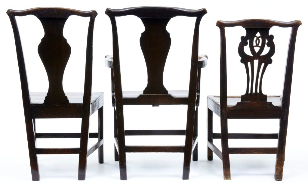 Harlequin Set Of 10 18th Century Antique Oak Dining Chairs 1