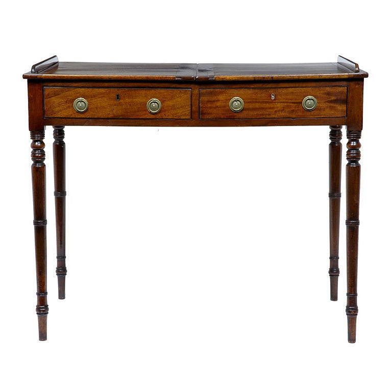 19th Century Antique Mahogany Double Sided Reading Table