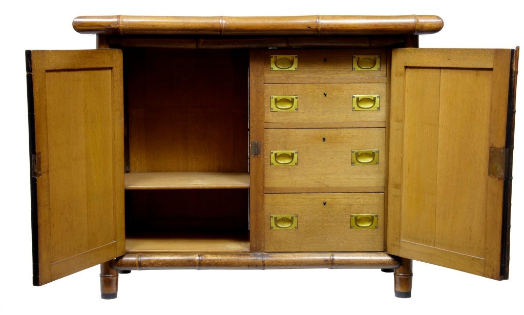 Stunning Early 20th Century Japanese Bamboo Cabinet