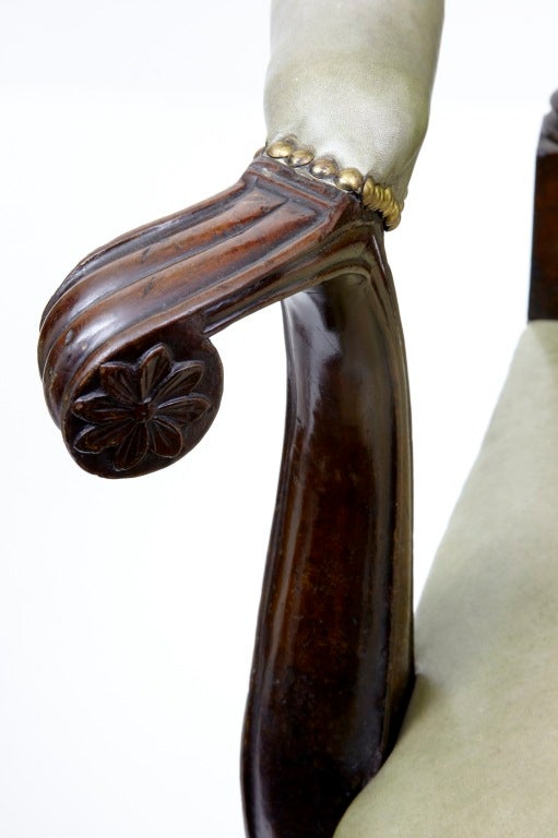 Early 19th Century Pair Of Mahogany Masonic Throne Chairs 3
