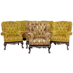 19th Century Antique Irish Chippendale Sofa And Chairs