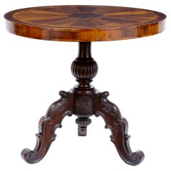19th Century Antique French Colonial Specimen Top Center Table