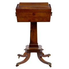 19th Century Antique Rosewood Teapoy Circa 1825