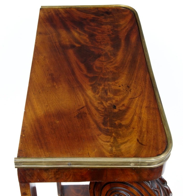 19th Century Antique Mahogany Console Table 1