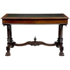 19th Century Antique Rosewood Library Table Desk Circa 1820