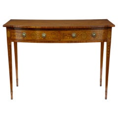 19th Century Antique Inlaid Satinwood Serving Table