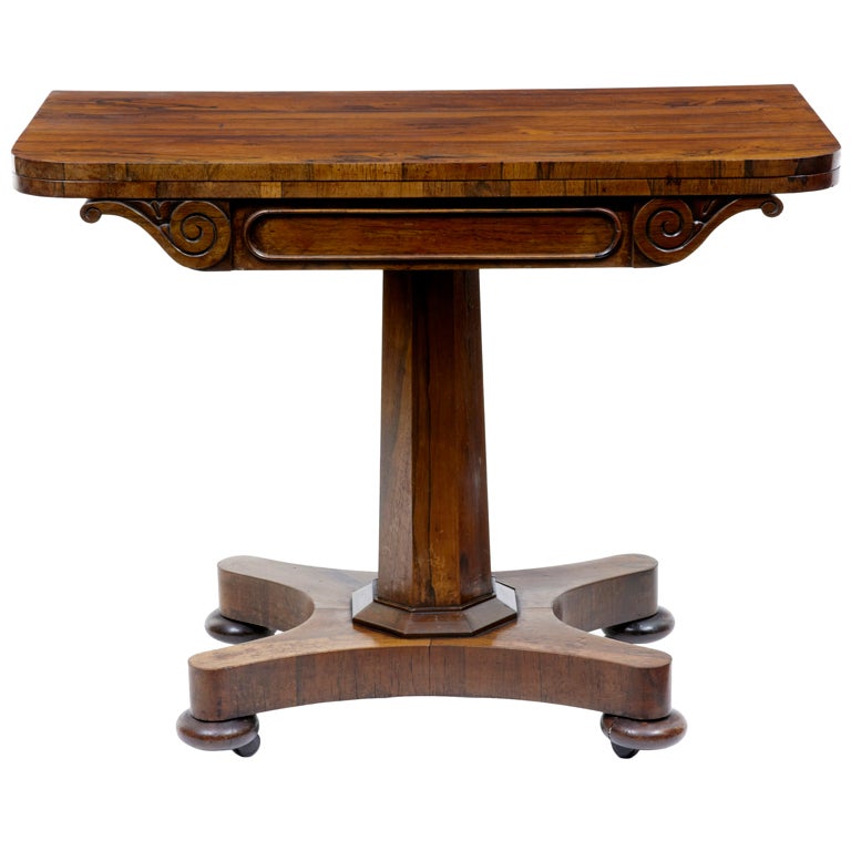 Regency 19th Century Antique Rosewood Tea Table at 1stDibs