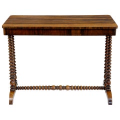 19th Century Antique Rosewood Bobbin Turn Library Table