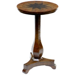 William IV Irish Bog Oak Walnut Parquetry Occasional Table