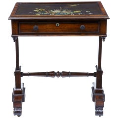 19th Century Regency Antique Rosewood Painted Slate Top Table 6